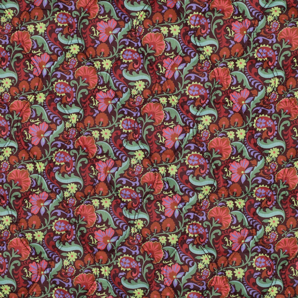 Bald erhältlich - Stepper Baumwolle Voile digital Blumen aubergine