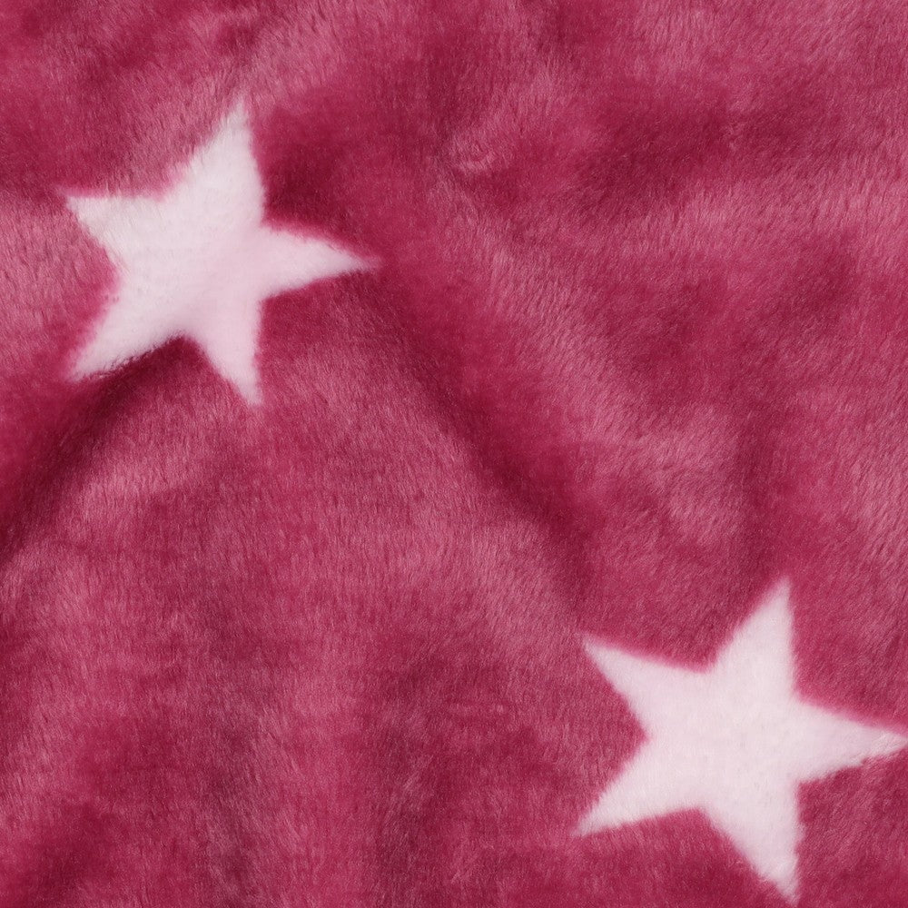 Fleece Kuschel Sterne pink 1m