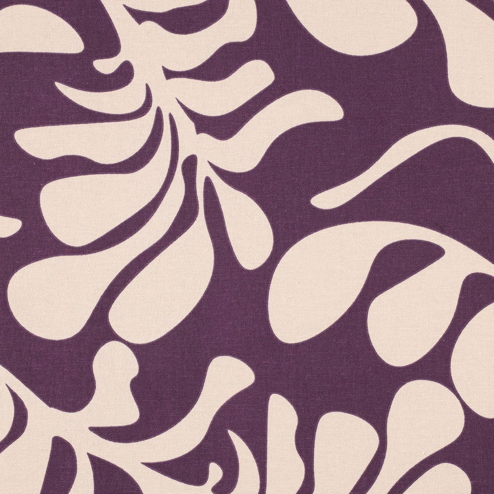 Canvas Vintage Leaves dark purple