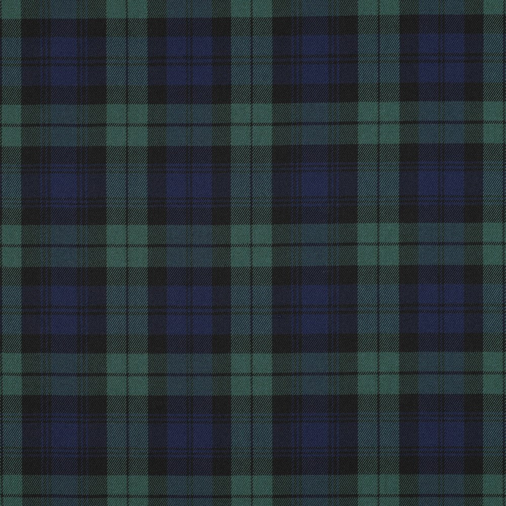 Tartan Check schwarz blau grün groß