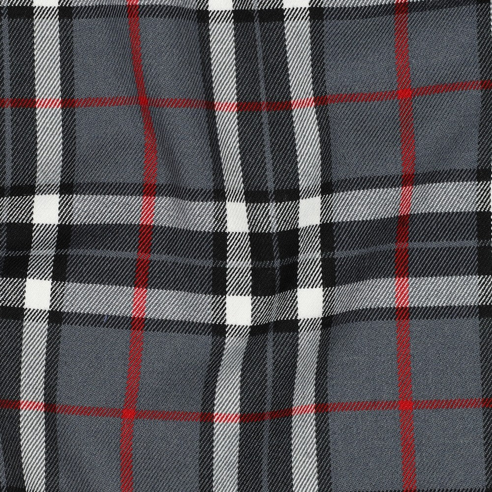 Tartan Check grau schwarz rot