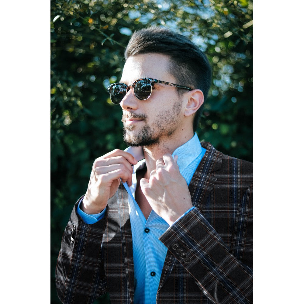 Tartan Check grau schwarz rot