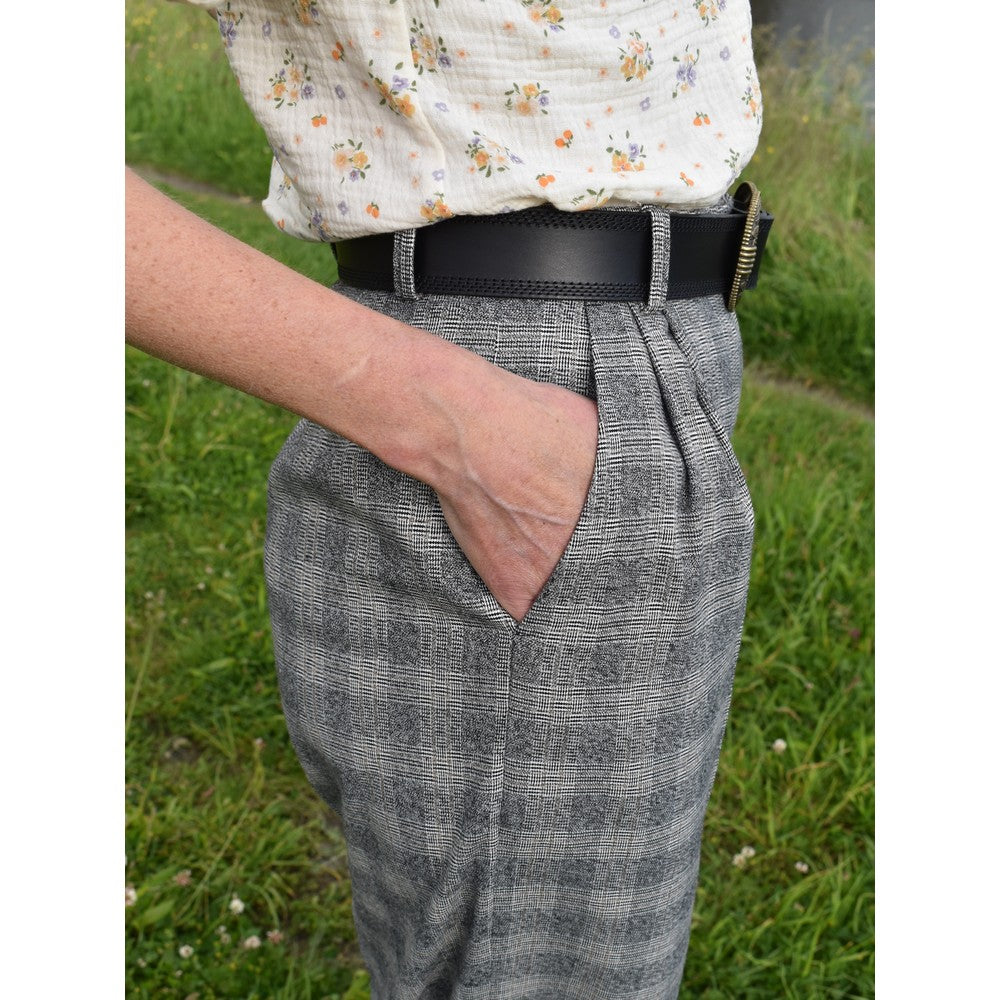 Tartan Check grau schwarz rot