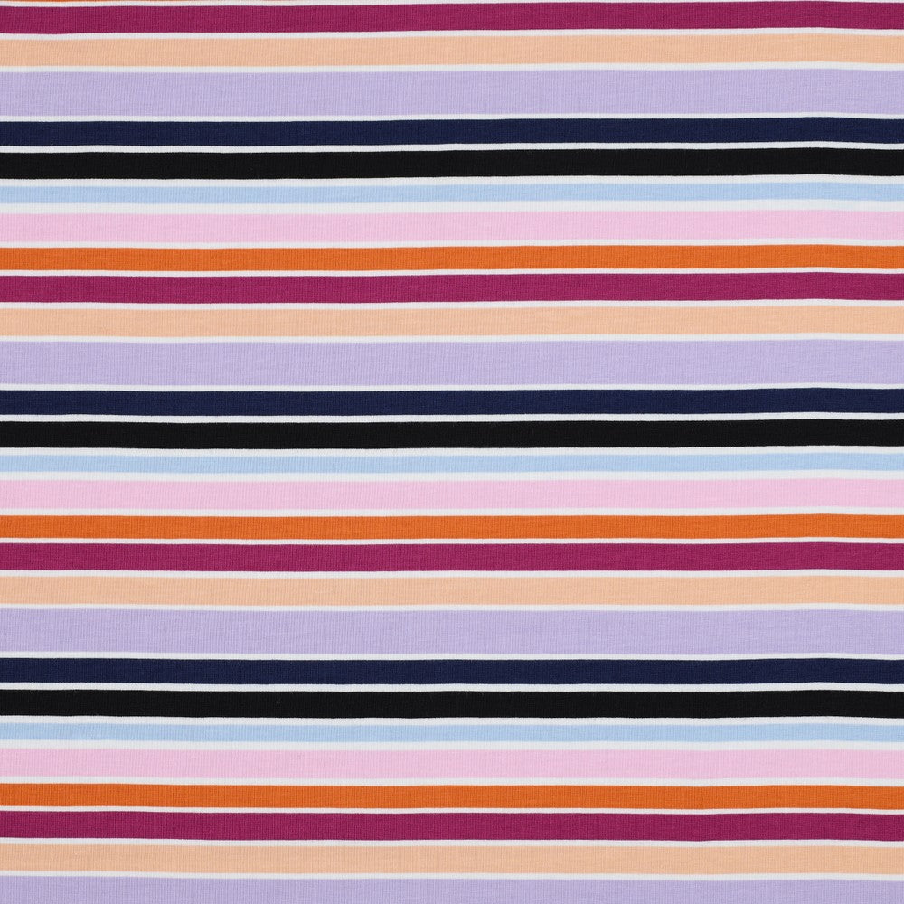 Jersey Streifen multicolour flieder beere apricot