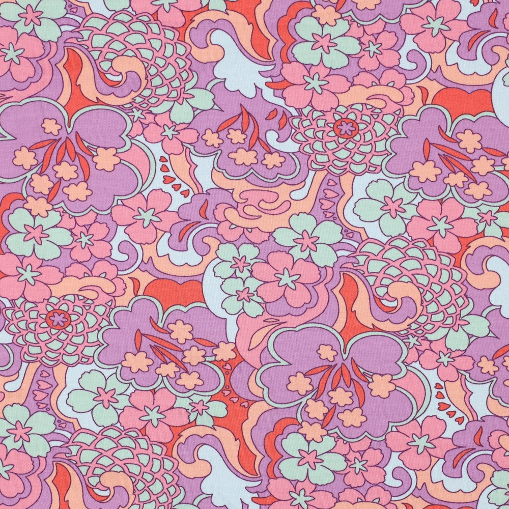 Sweat Abstract Flowers lila rot