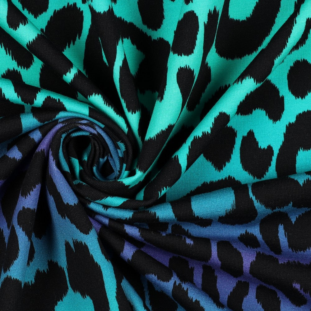 Sweat digital Animalprint Leo türkis grün