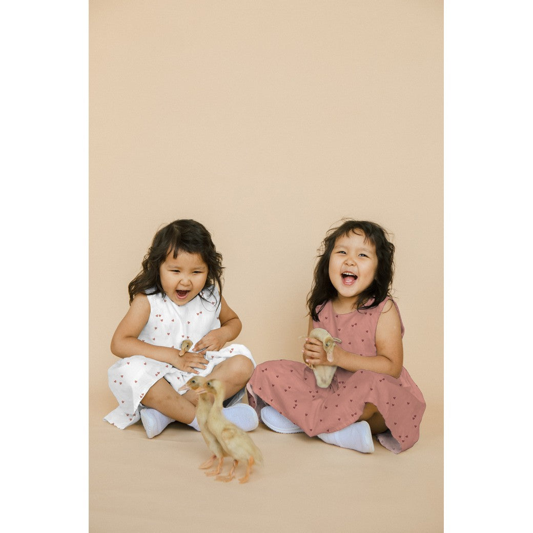 Musselin Smal Hearts Herzen dunkel mistel