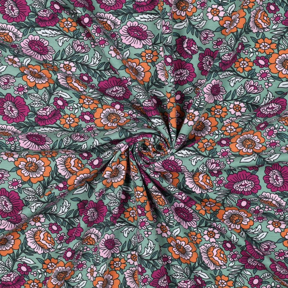 Jersey Flowers green
