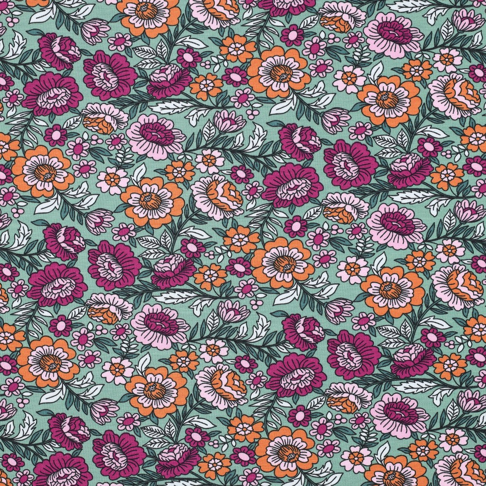 Jersey Flowers green