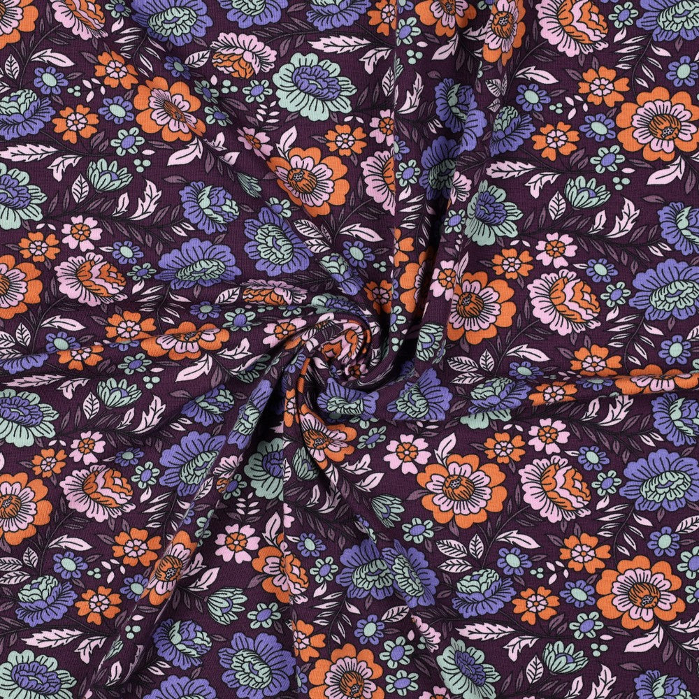 Jersey Flowers dark purple