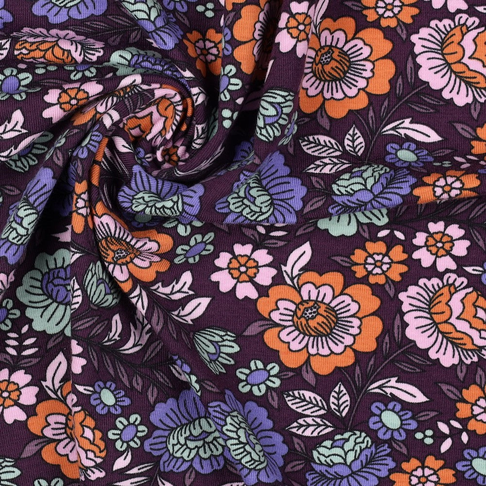 Jersey Flowers dark purple