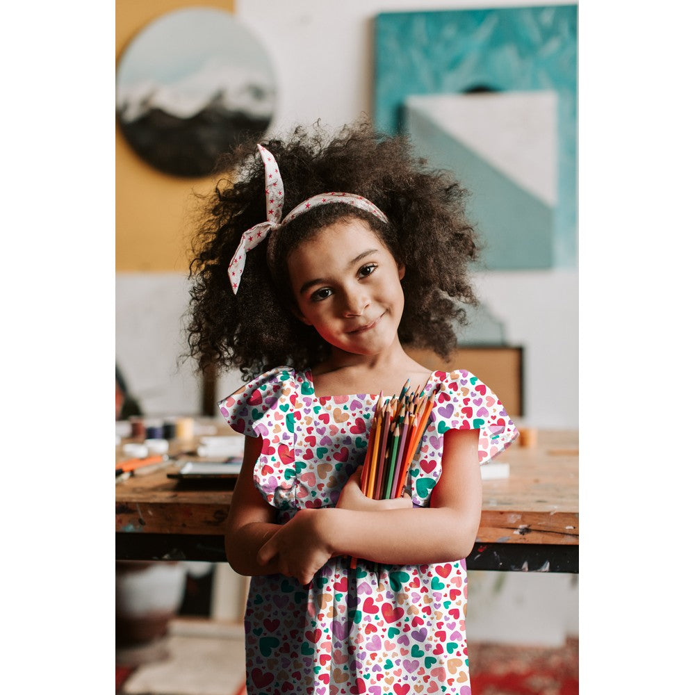 Baumwolle digital Hearts navy