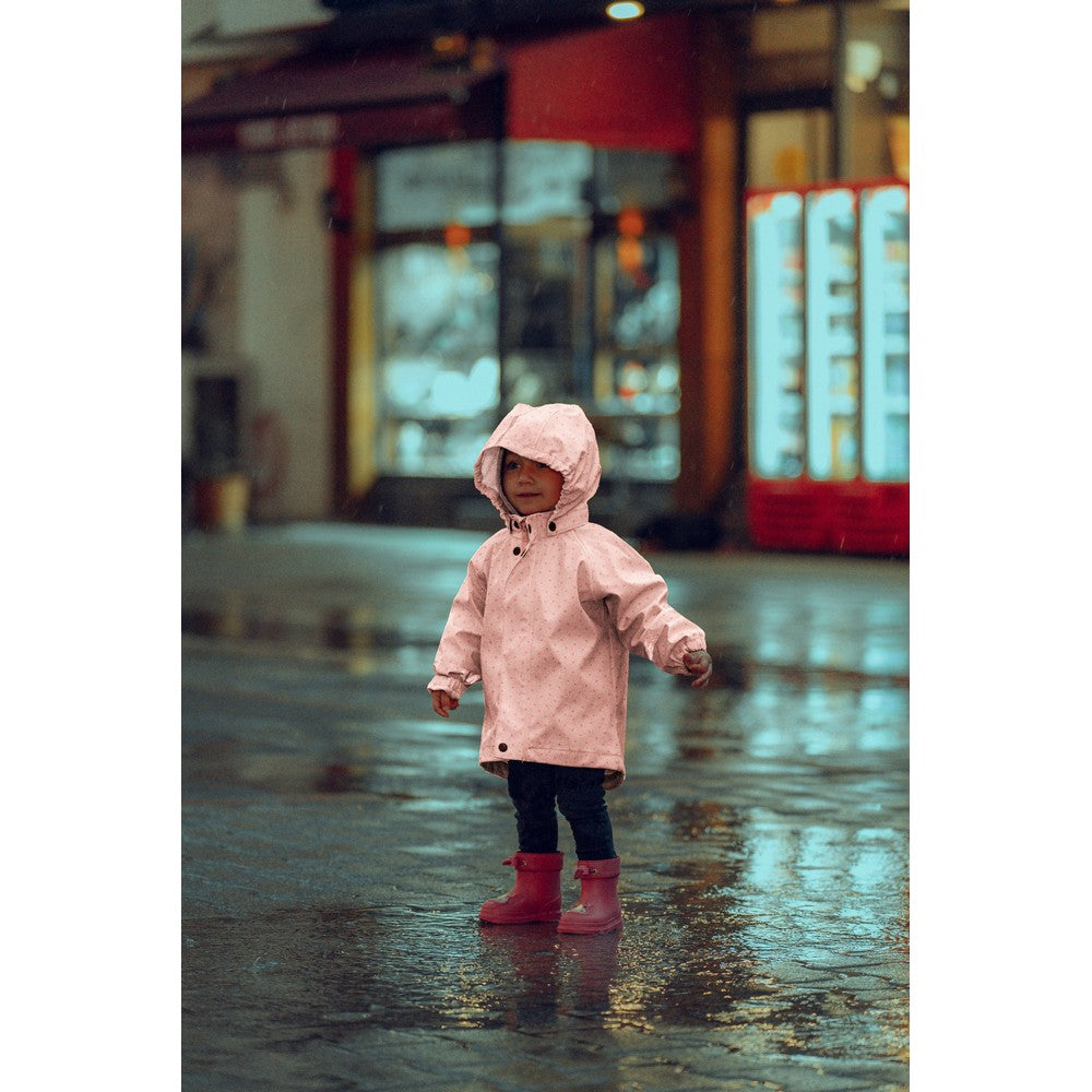 Regenjackenstoff Dots rosa