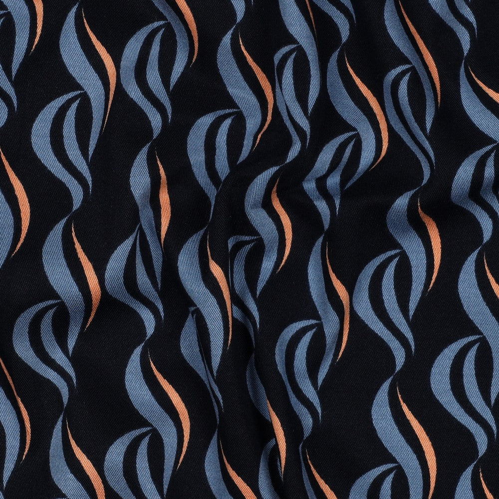 Rosella Stretch Abstract navy hellblau
