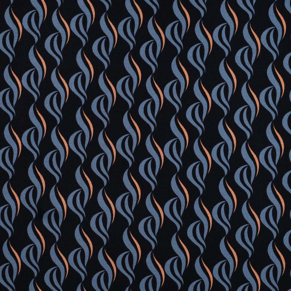 Rosella Stretch Abstract navy hellblau