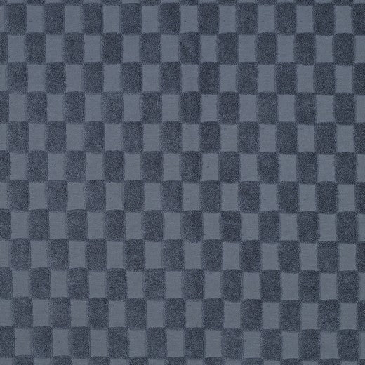 Frottee Baumwolle gestrickt karo blau