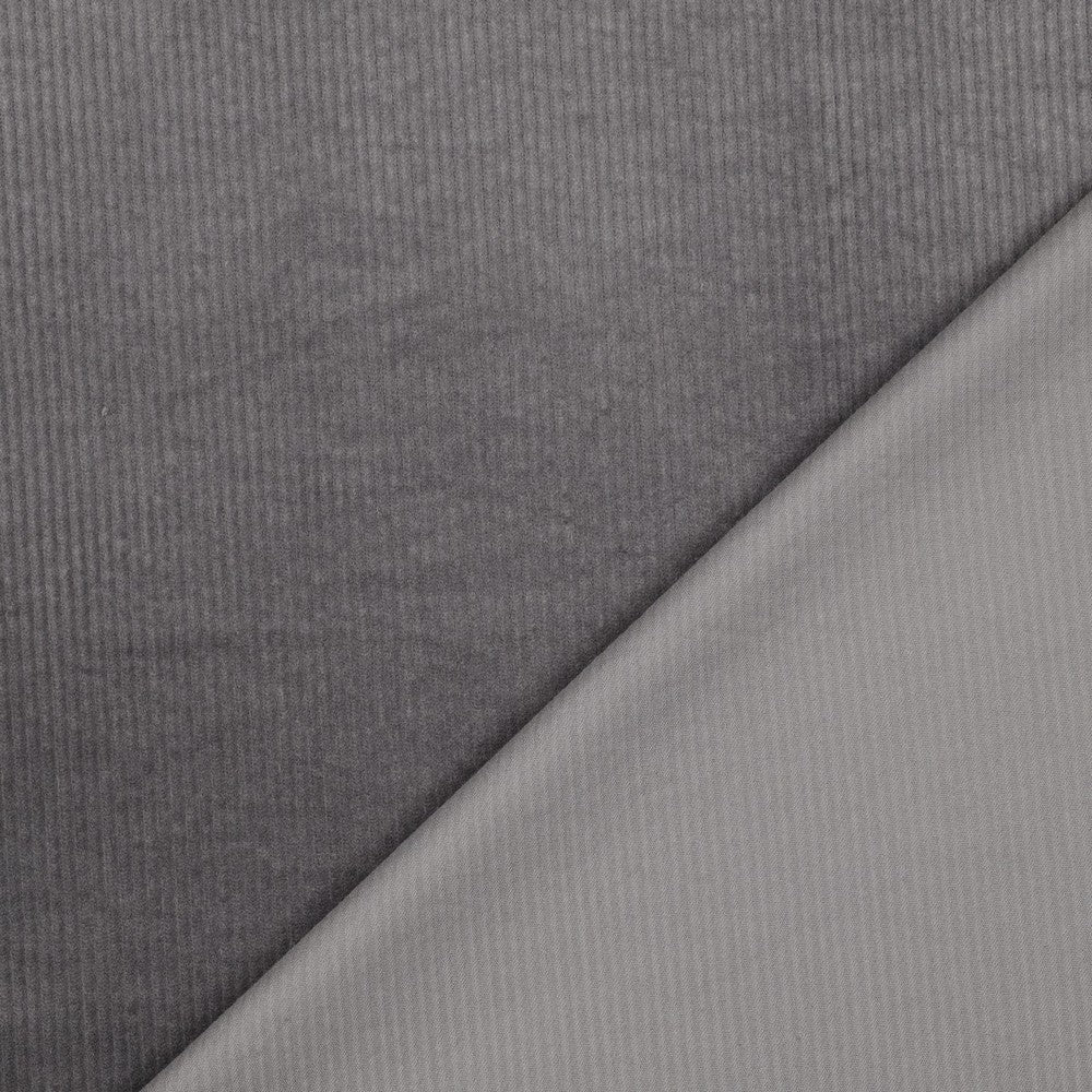 Cord washed stretch grau
