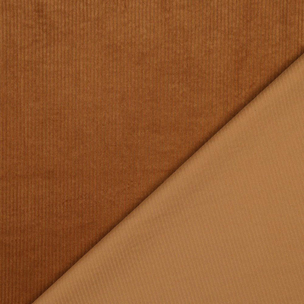 Cord washed stretch cognac