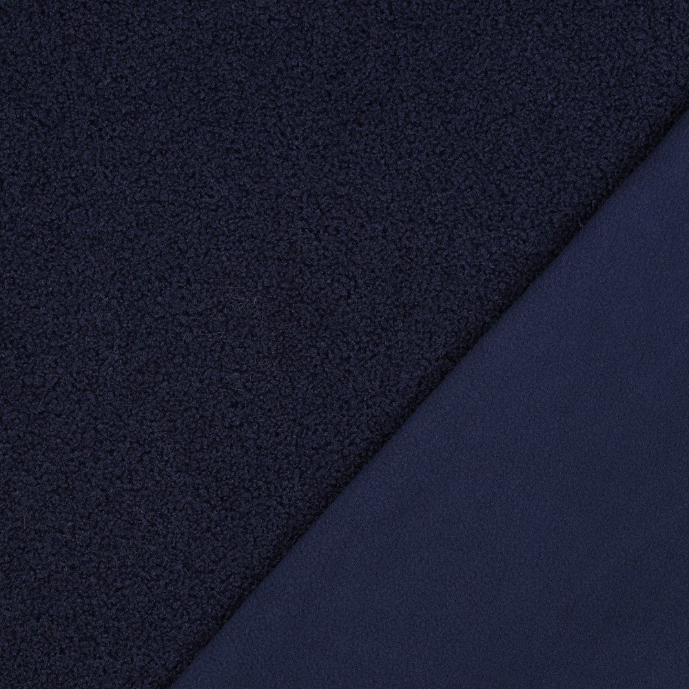 Teddystoff Fleece Double Sided dunkelblau