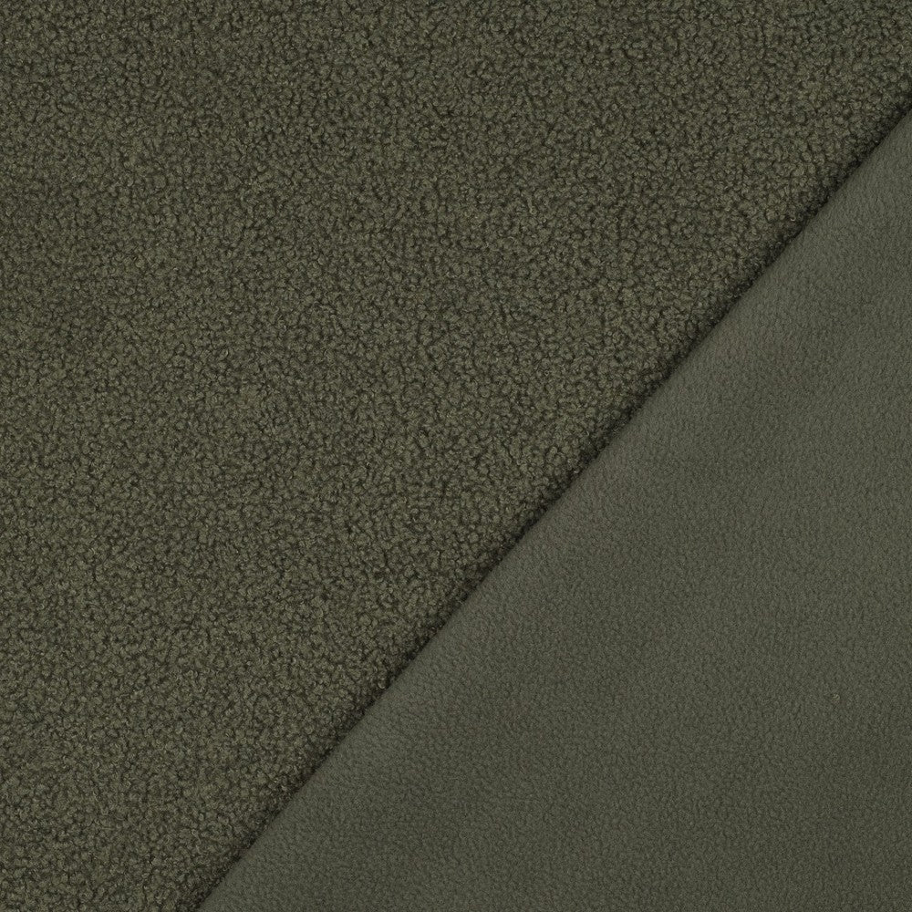 Teddystoff Fleece Double Sided pickle grün