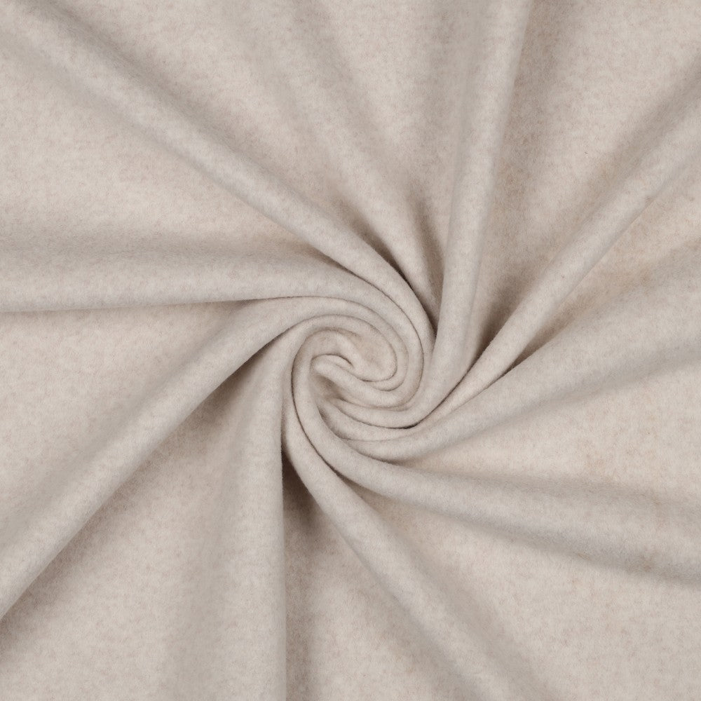 Baumwollfleece Bio beige meliert natural