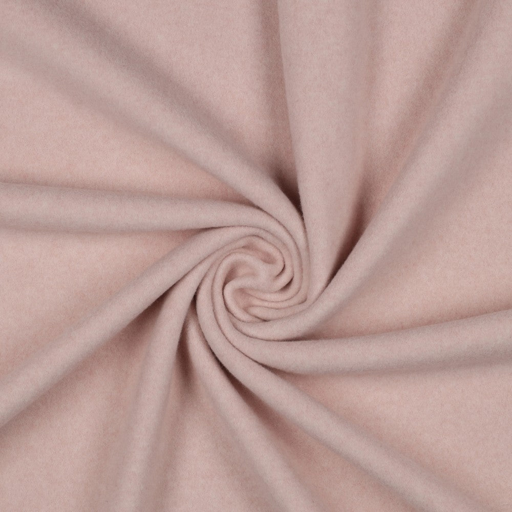 BALD ERHÄLTLICH - Baumwollfleece Bio rose meliert