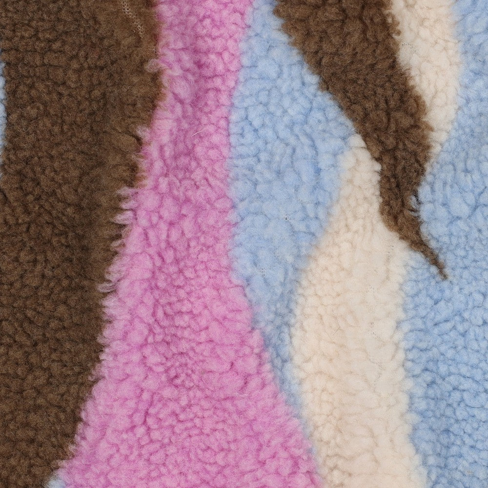 BALD WIEDER ERHÄLTLICH - Teddystoff Swirl violett rosa braun