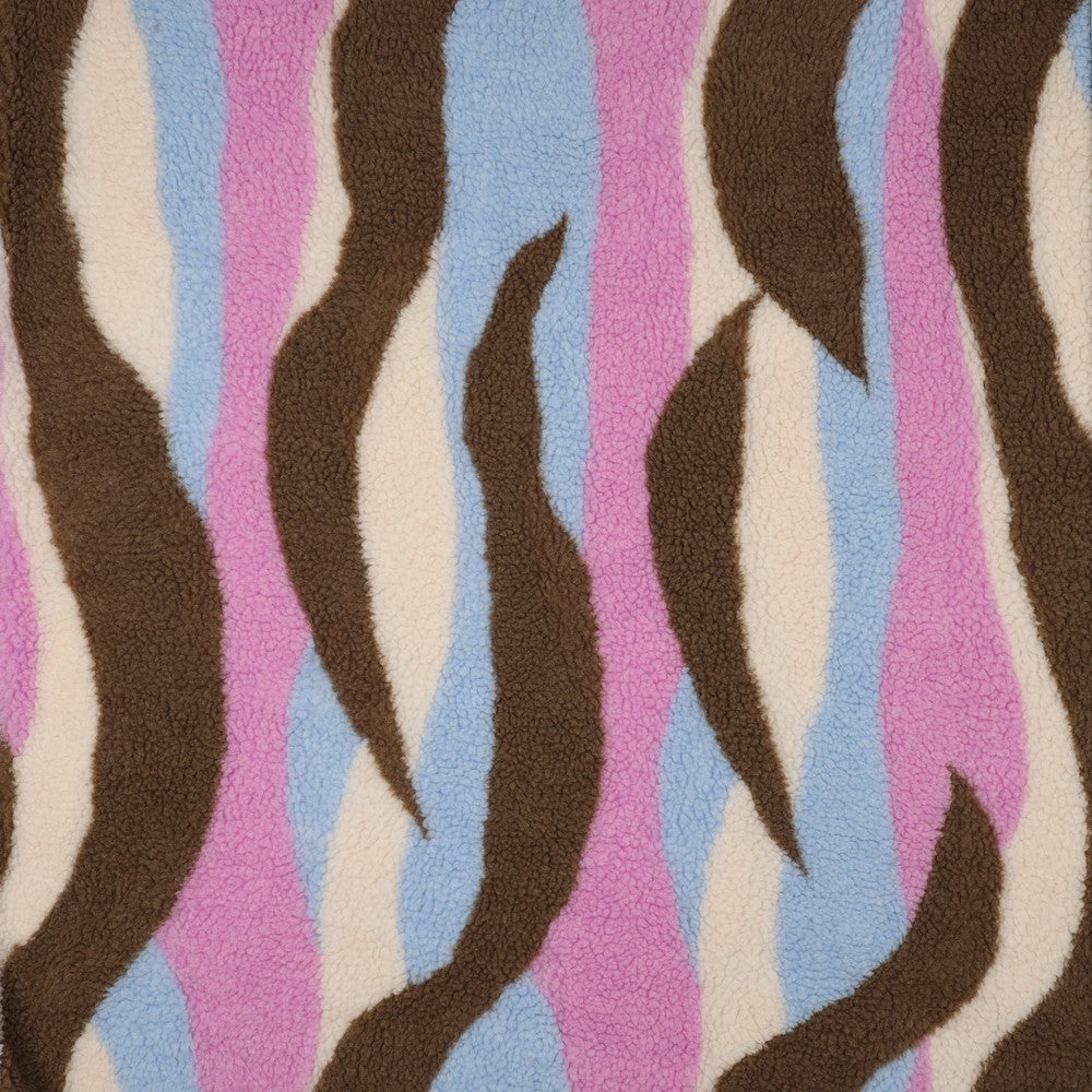 BALD WIEDER ERHÄLTLICH - Teddystoff Swirl violett rosa braun