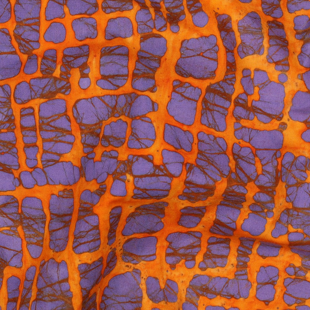 Baumwolle Unique Crafted Batik orange lila