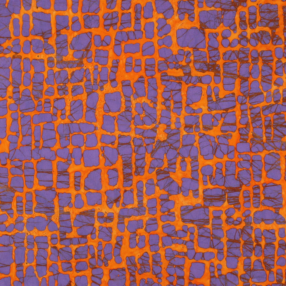 Baumwolle Unique Crafted Batik orange lila