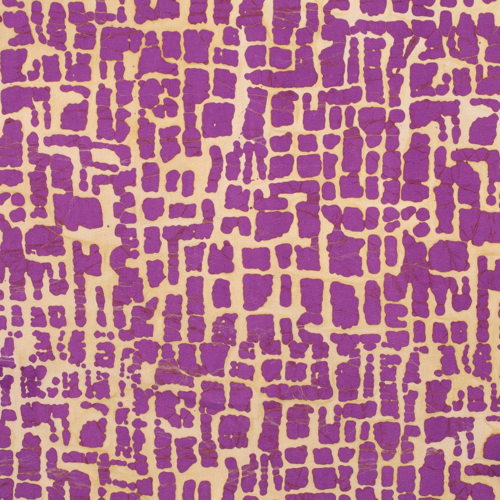Baumwolle Unique Crafted Batik violett creme
