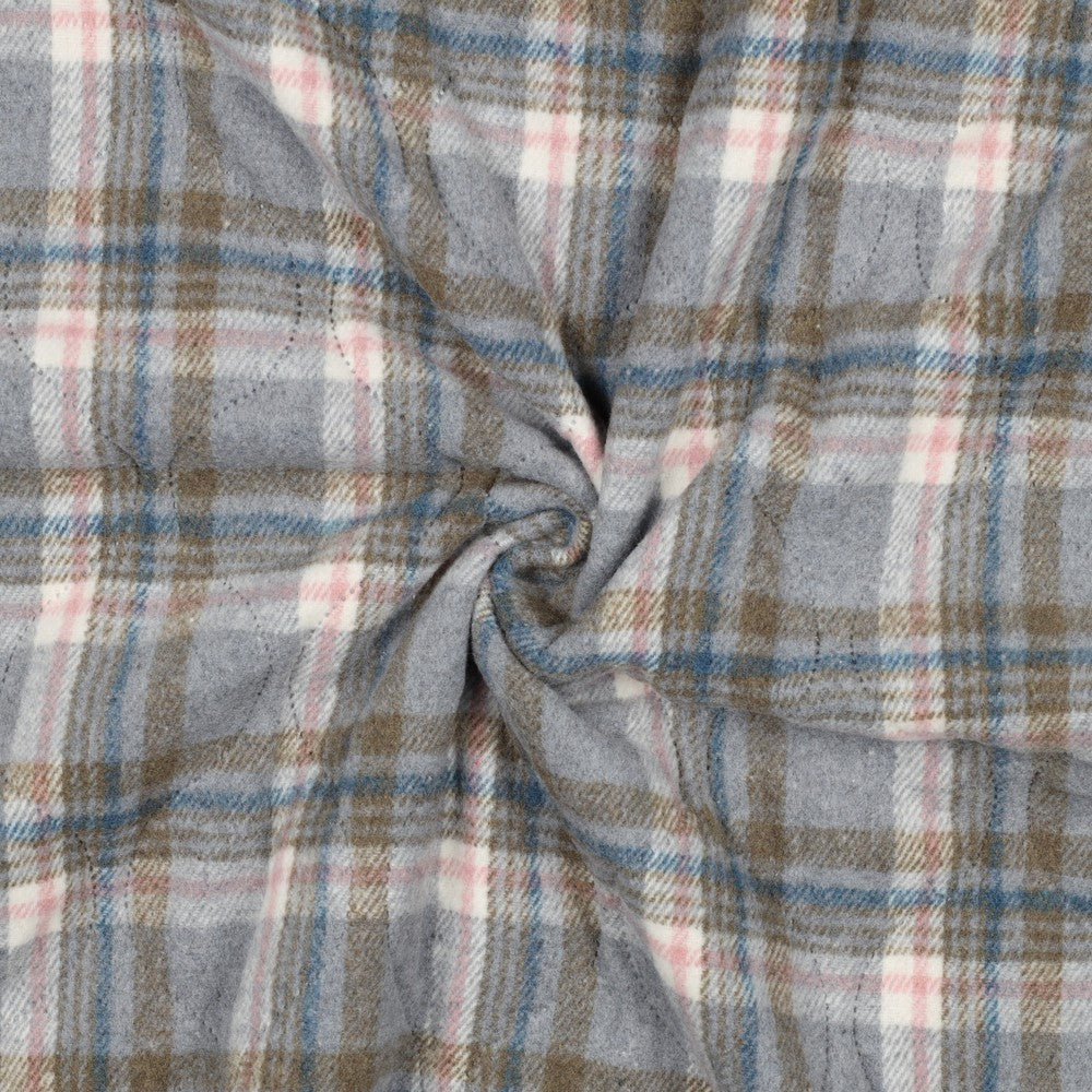 Stepper Flanell Checks grau rosa jeans