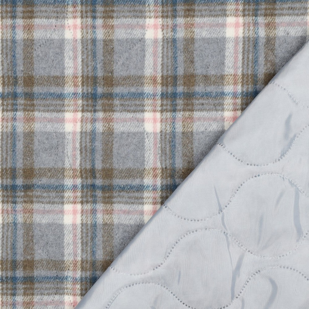 Stepper Flanell Checks grau rosa jeans