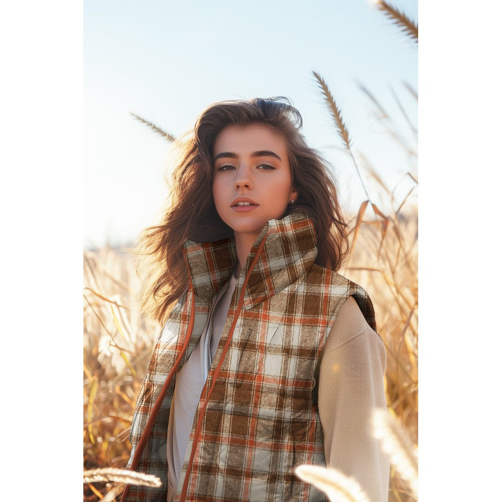 Stepper Flanell Checks grau rosa jeans