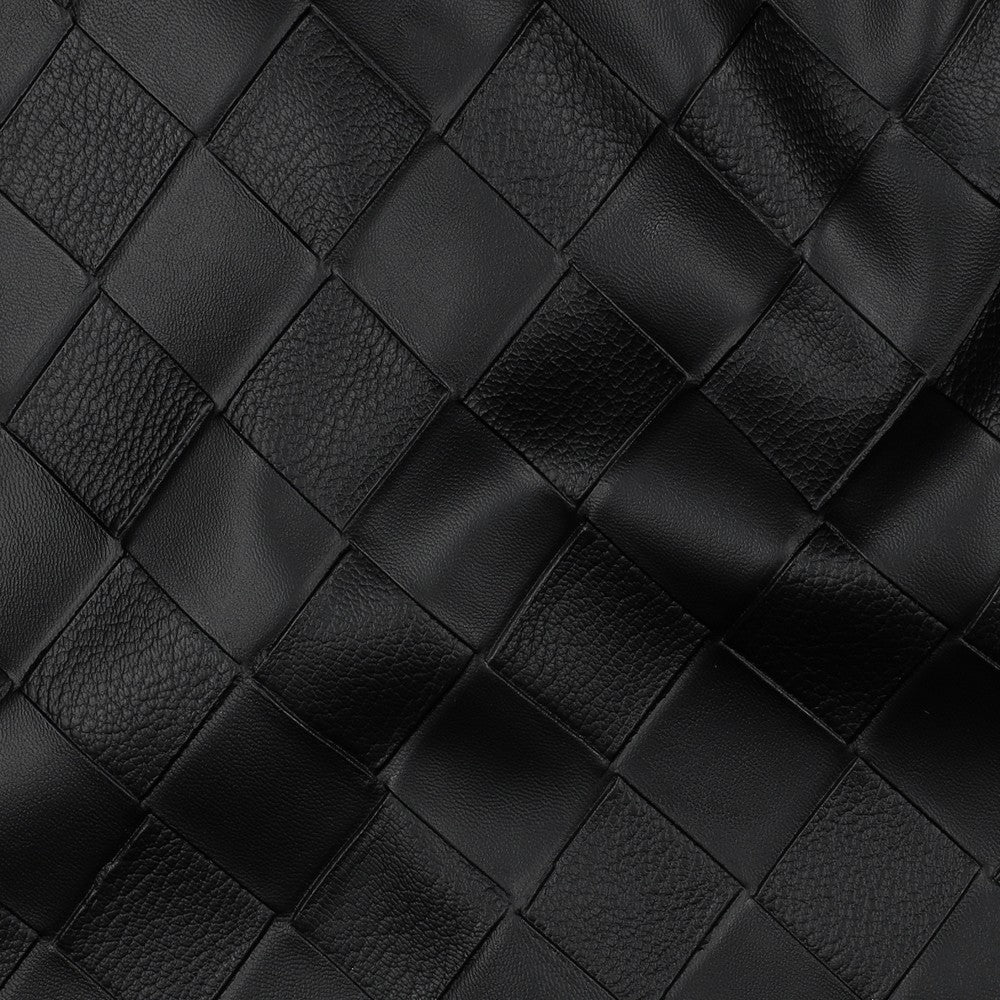 Kunstleder Woven schwarz