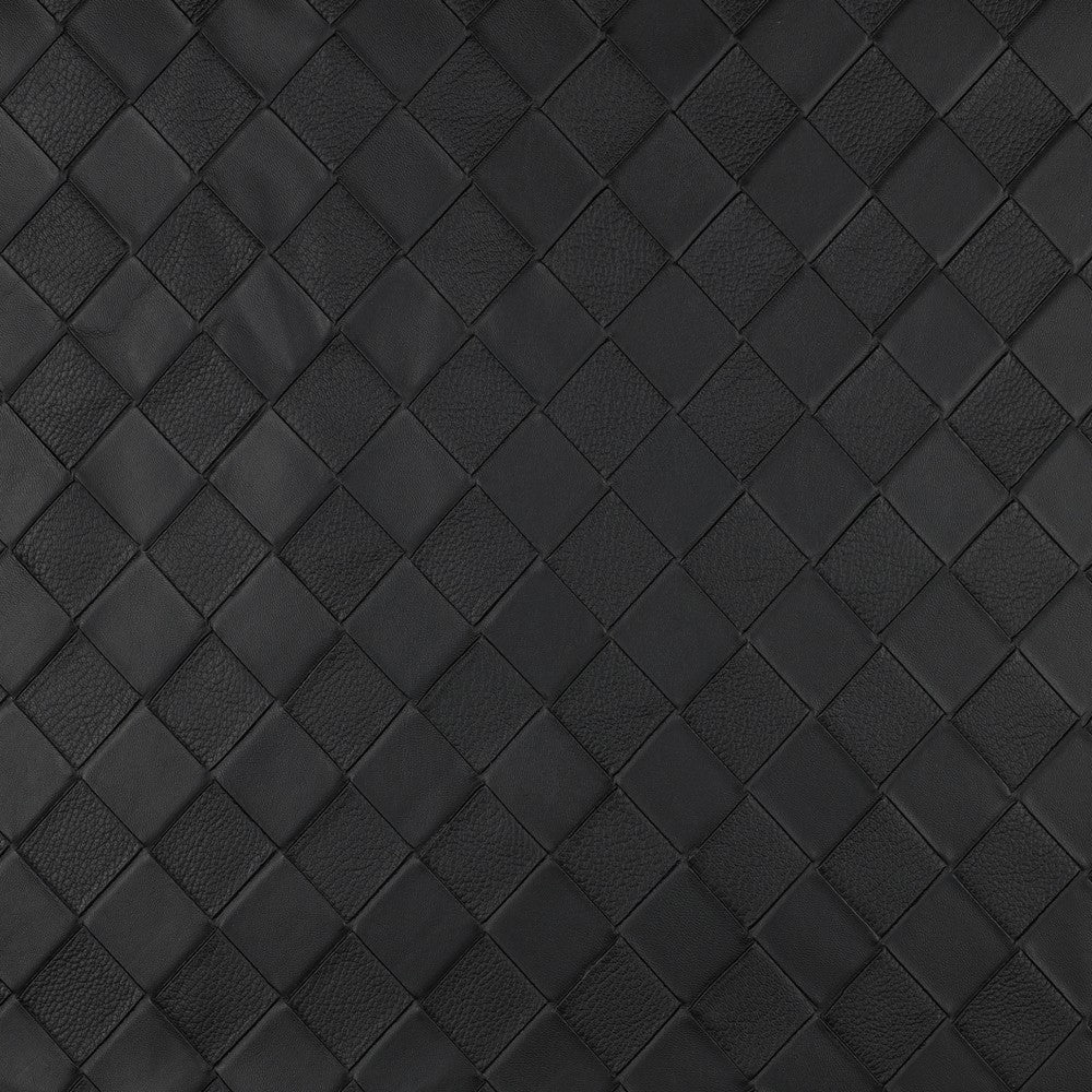 Kunstleder Woven schwarz