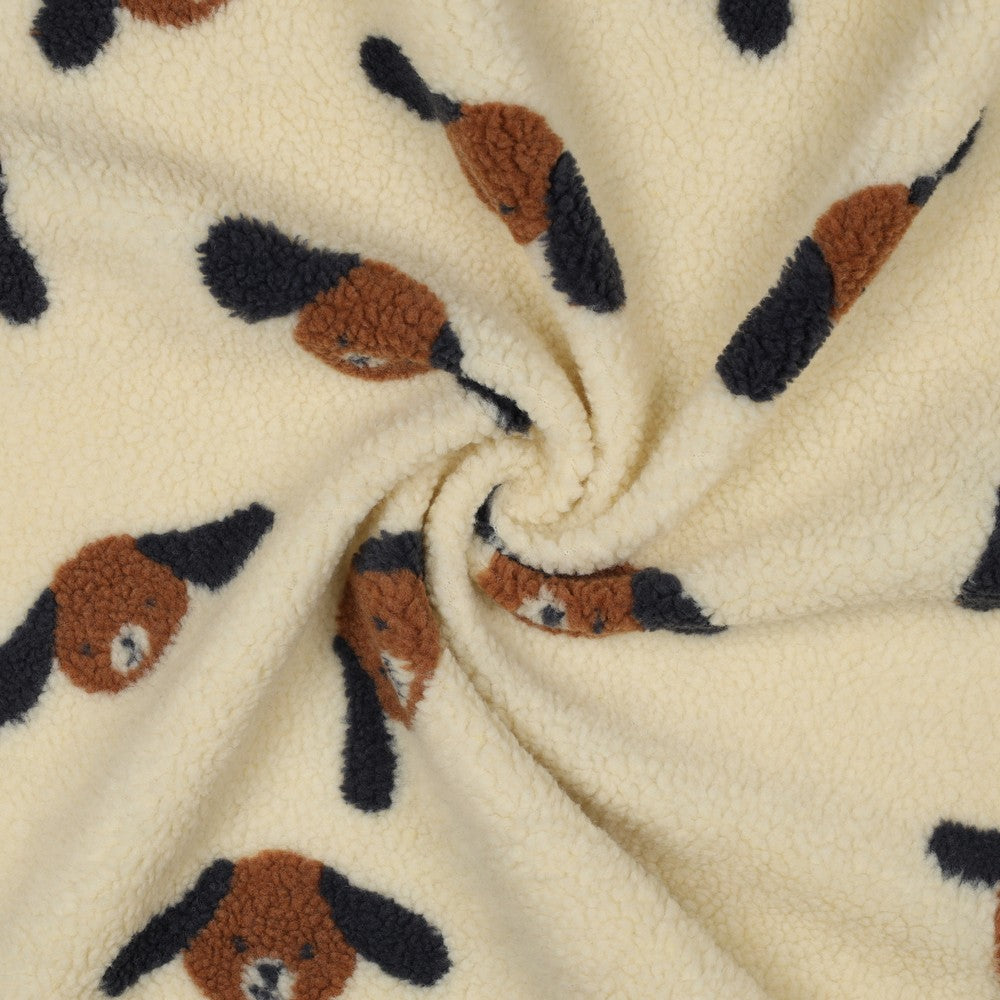 Teddystoff Jacquard Hunde Dogs natural