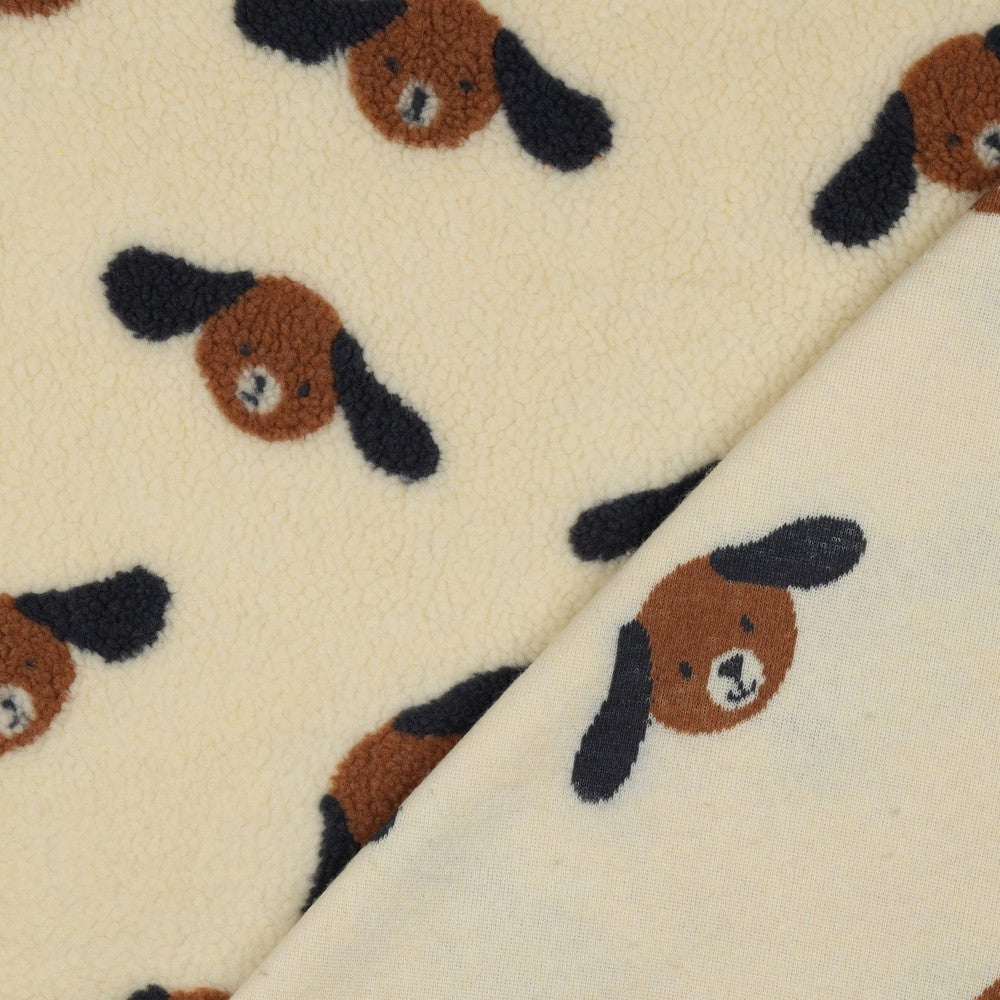 Teddystoff Jacquard Hunde Dogs natural