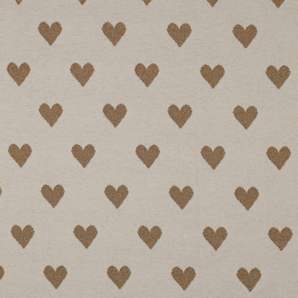 Jacquard gestrickt Lurex Hearts Herzen