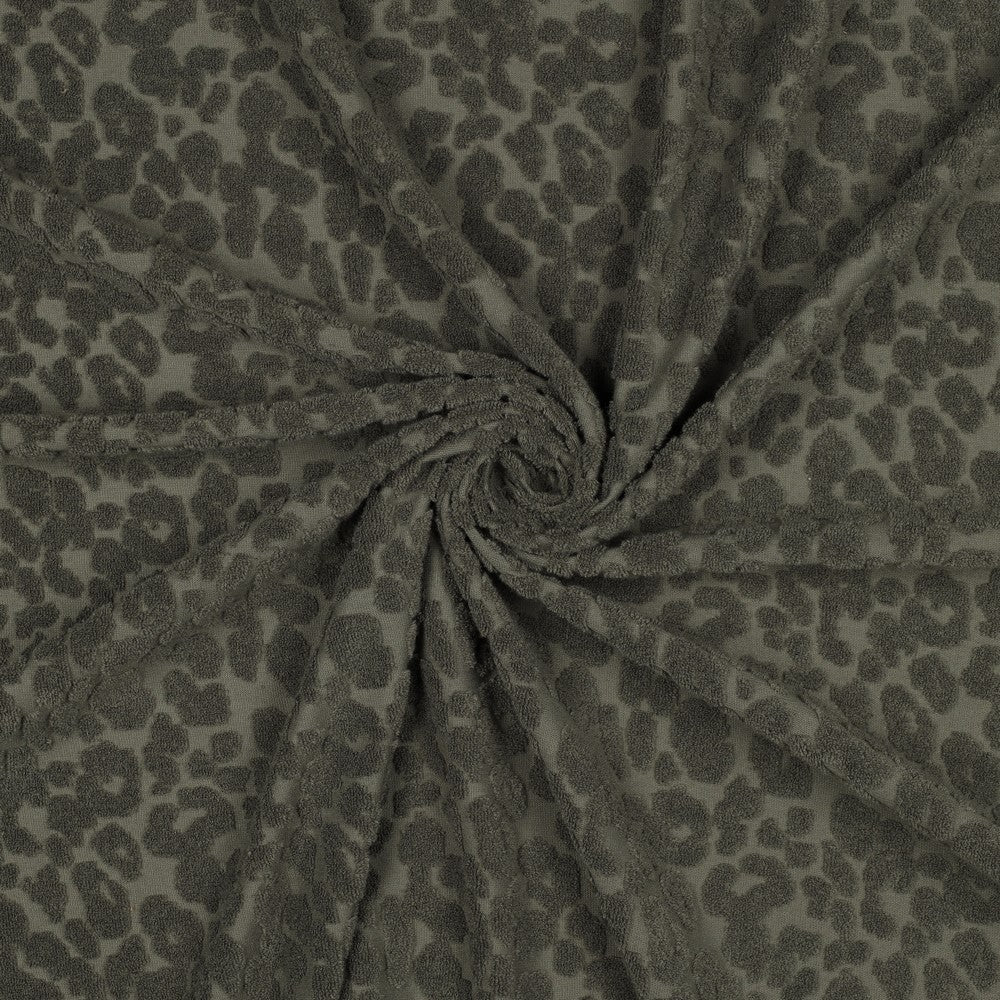 Frottee Baumwolle Strick dark green