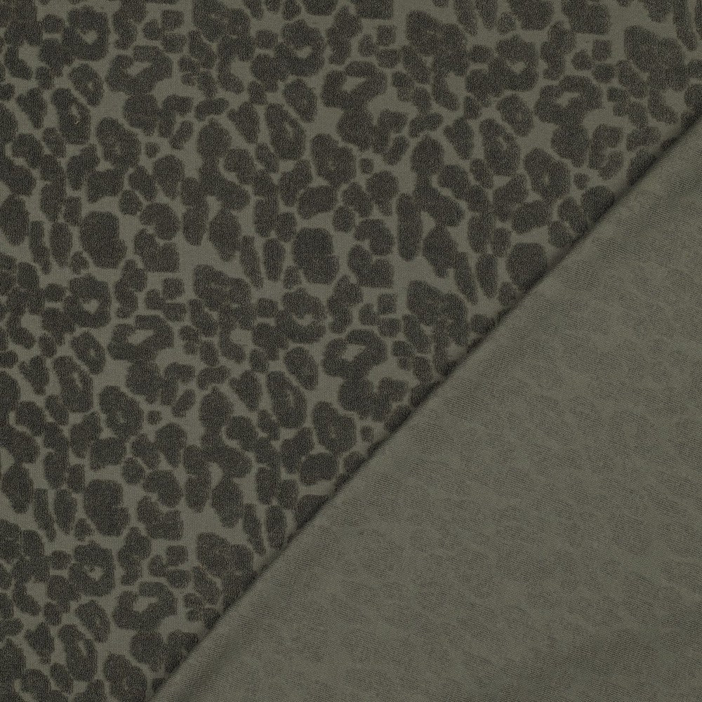 Frottee Baumwolle Strick dark green