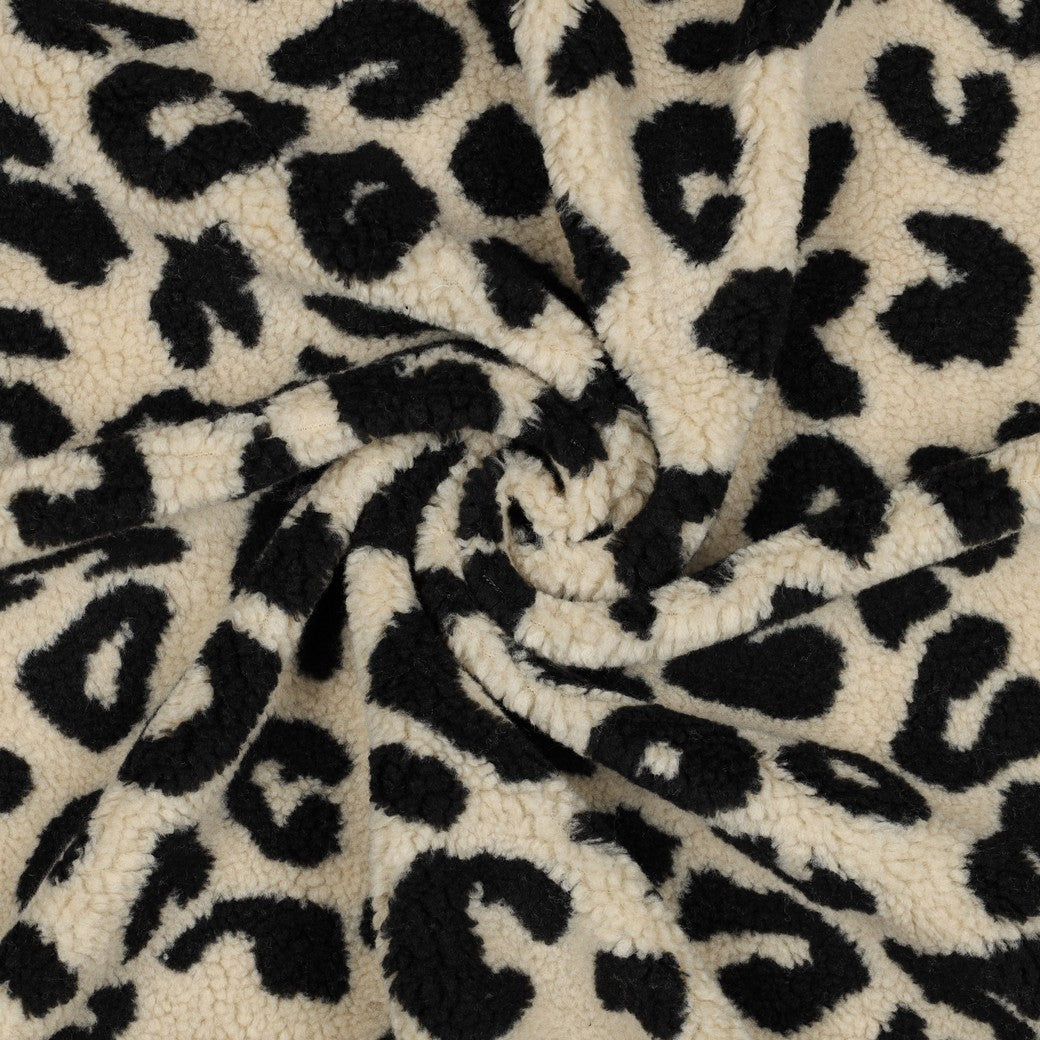 Teddystoff Animal Skin Leo schwarz