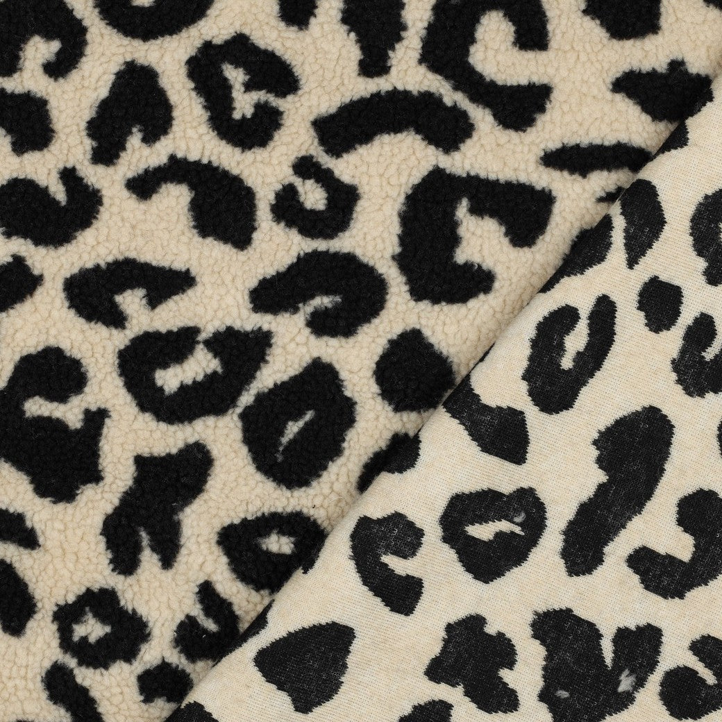 Teddystoff Animal Skin Leo schwarz