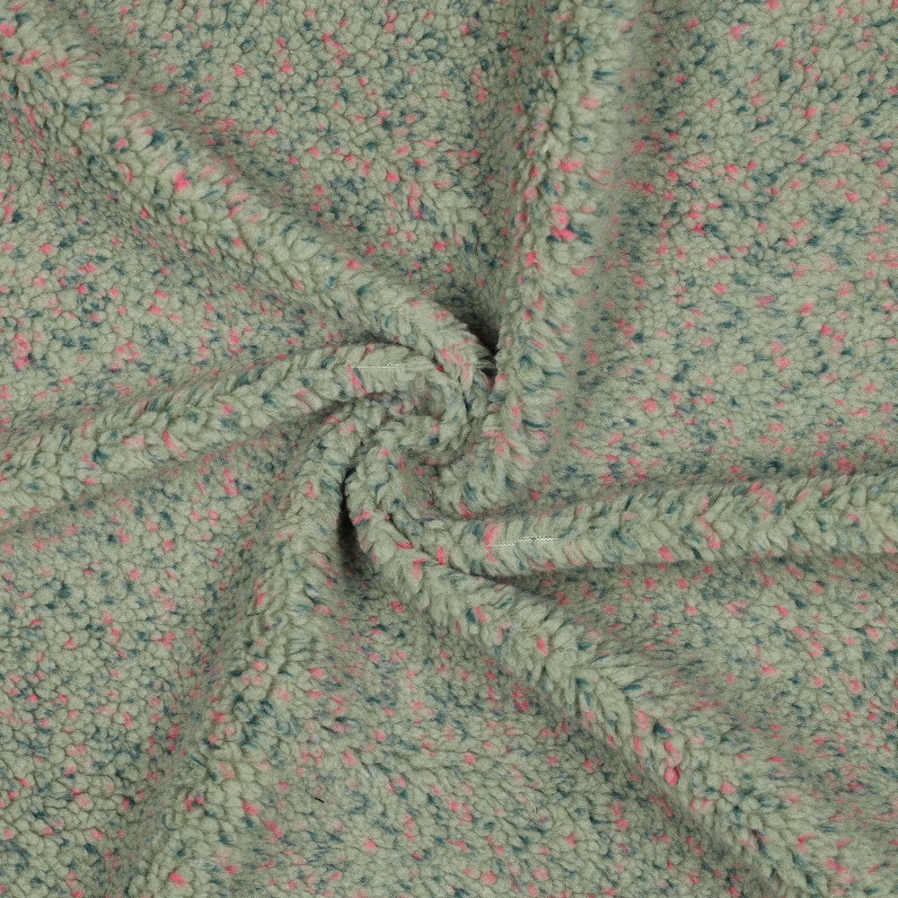 Teddystoff Tweed Konfetti mistel petrol pink