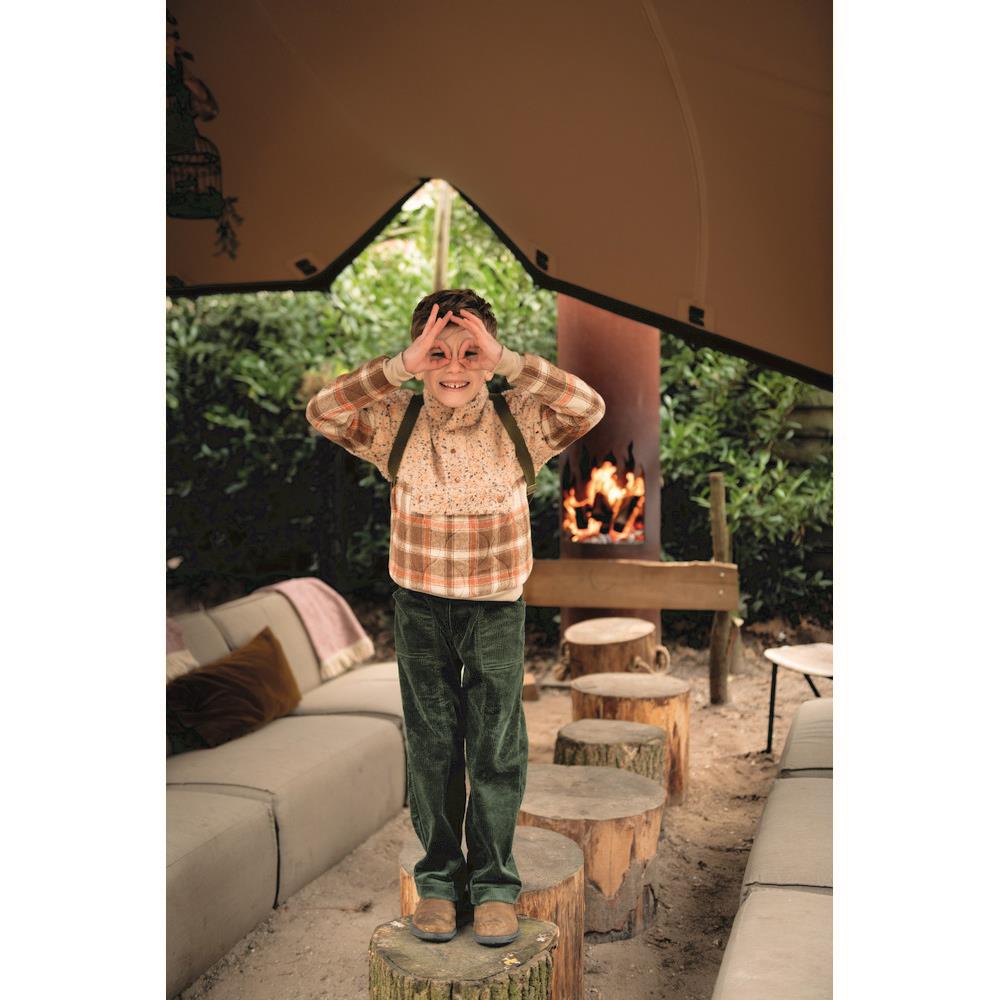 Teddystoff Tweed Konfetti mistel petrol pink