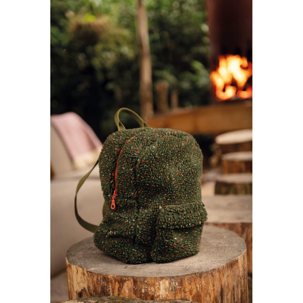 Teddystoff Tweed Konfetti mistel petrol pink