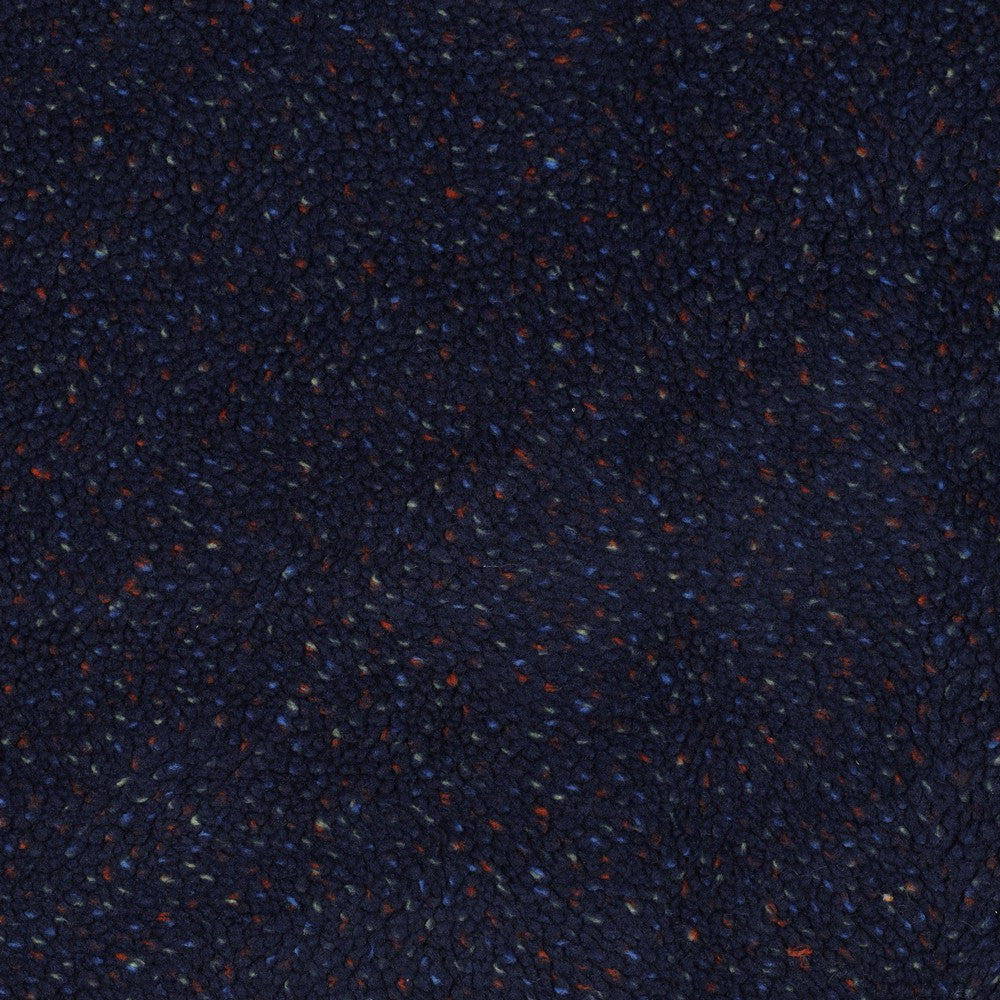Teddystoff Tweed Konfetti navy blau ecru