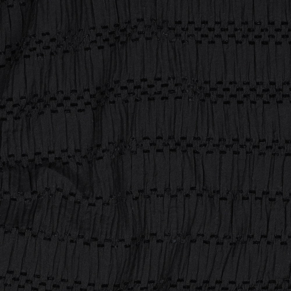 Chenille Jacquard Bluse Streifen schwarz