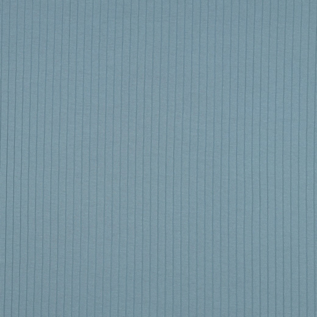 Bald erhältlich - Jersey Rippenjersey uni breit jeansblau