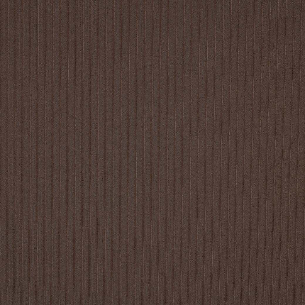 Jersey Rippenjersey uni breit braun